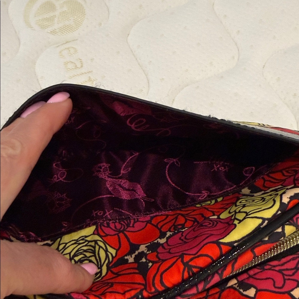 Betsey Johnson Floral and Leopard Cosmetic Bag - Picture 4 of 6